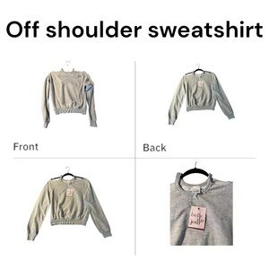 Small Cut out sweatshirt in Heathered Grey